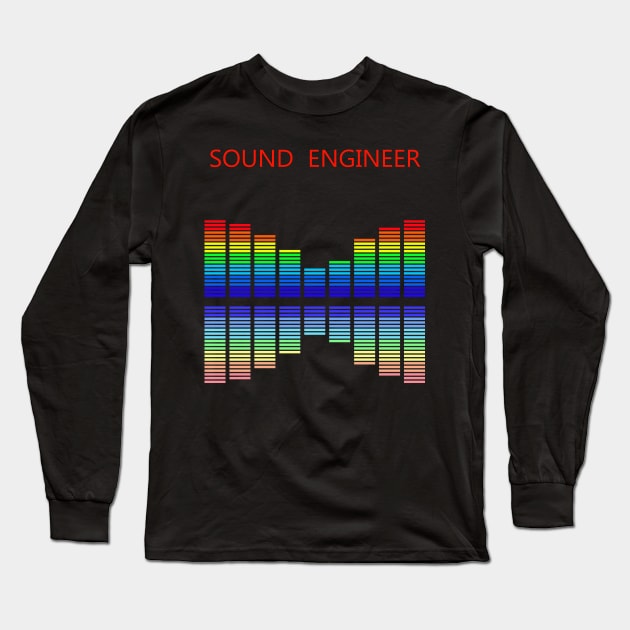 Best design sound engineer audio engineering Long Sleeve T-Shirt by PrisDesign99